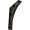Ekena Millwork Crawley Wrought Iron Bracket, (Triple center brace), Antiqued Pale Gold 2"W x 7 1/2"D x 10"H BKTM02X07X10TCRAPG - alternate 1